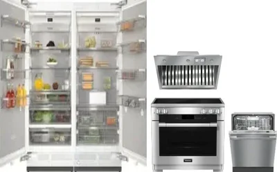 5 Piece Package Includes Refrigerator, Freezer, Range, Hood And Dishwasher
