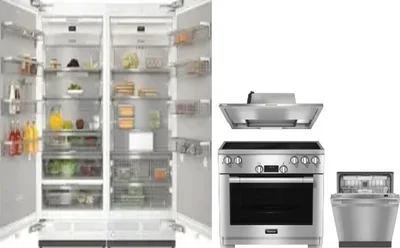 5 Piece Package Includes Refrigerator, Freezer, Range, Hood And Dishwasher