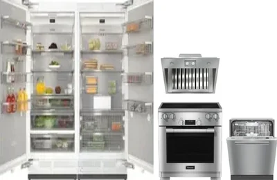 5 Piece Package Includes Refrigerator, Freezer, Range, Hood And Dishwasher