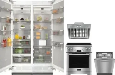 5 Piece Package Includes Refrigerator, Freezer, Range, Hood And Dishwasher