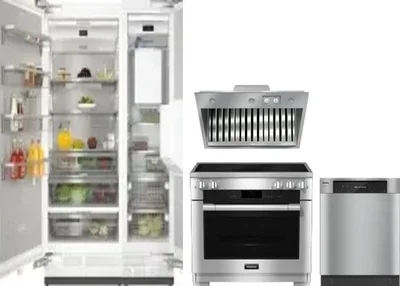 5 Piece Package Includes Refrigerator, Freezer, Range, Hood And Dishwasher