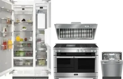 5 Piece Package Includes Refrigerator, Freezer, Range, Hood And Dishwasher