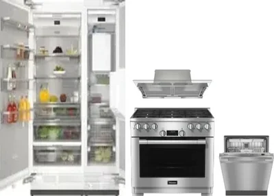 5 Piece Package Includes Refrigerator, Freezer, Range, Hood And Dishwasher