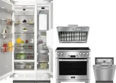 5 Piece Package Includes Refrigerator, Freezer, Range, Hood And Dishwasher