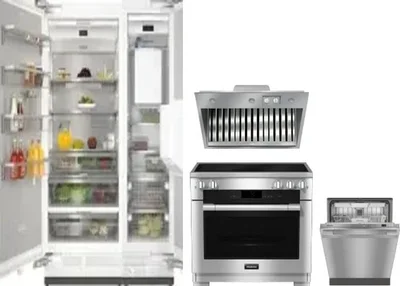 5 Piece Package Includes Refrigerator, Freezer, Range, Hood And Dishwasher