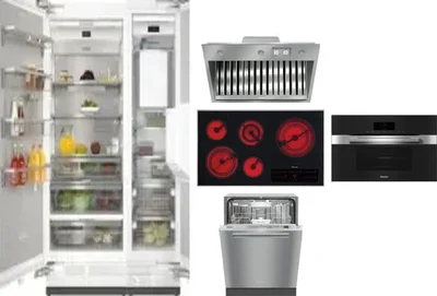 6 Piece Package Includes Refrigerator, Freezer, Cooktop, Wall Oven, Hood And Dishwasher