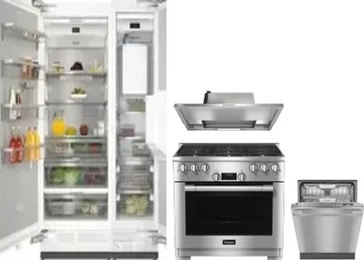 5 Piece Package Includes Refrigerator, Freezer, Range, Hood And Dishwasher