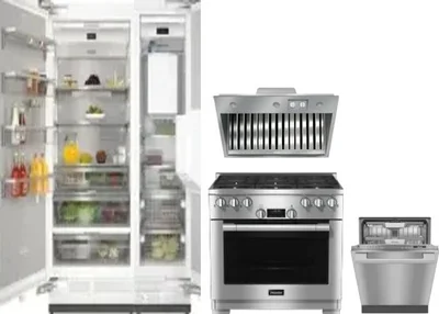 5 Piece Package Includes Refrigerator, Freezer, Range, Hood And Dishwasher