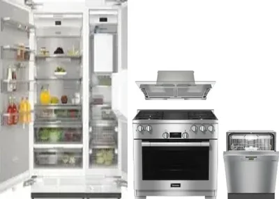 5 Piece Package Includes Refrigerator, Freezer, Range, Hood And Dishwasher