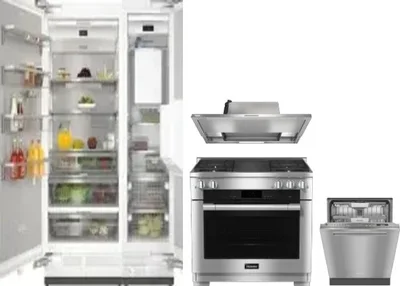 5 Piece Package Includes Refrigerator, Freezer, Range, Hood And Dishwasher