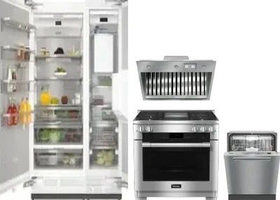 5 Piece Package Includes Refrigerator, Freezer, Range, Hood And Dishwasher