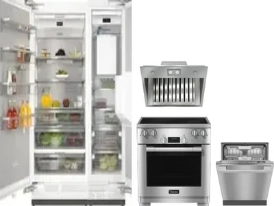 5 Piece Package Includes Refrigerator, Freezer, Range, Hood And Dishwasher