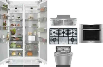 6 Piece Package Includes Refrigerator, Freezer, Cooktop, Wall Oven, Hood And Dishwasher