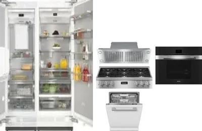 6 Piece Package Includes Refrigerator, Freezer, Cooktop, Wall Oven, Hood And Dishwasher