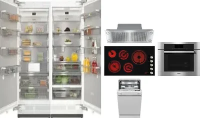 6 Piece Package Includes Refrigerator, Freezer, Cooktop, Wall Oven, Hood And Dishwasher