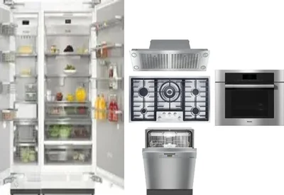 6 Piece Package Includes Refrigerator, Freezer, Cooktop, Wall Oven, Hood And Dishwasher