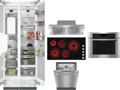 6 Piece Package Includes Refrigerator, Freezer, Cooktop, Wall Oven, Hood And Dishwasher