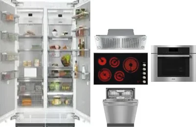 6 Piece Package Includes Refrigerator, Freezer, Cooktop, Wall Oven, Hood And Dishwasher