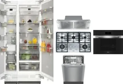 6 Piece Package Includes Refrigerator, Freezer, Cooktop, Wall Oven, Hood And Dishwasher