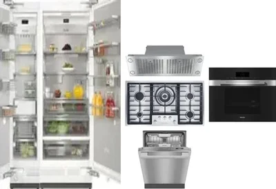 6 Piece Package Includes Refrigerator, Freezer, Cooktop, Wall Oven, Hood And Dishwasher