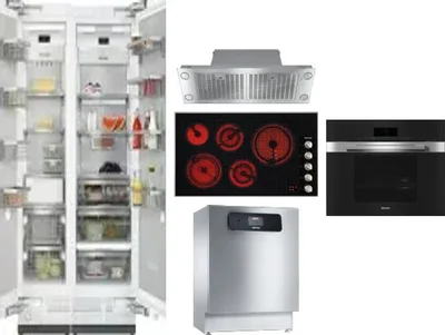 6 Piece Package Includes Refrigerator, Freezer, Cooktop, Wall Oven, Hood And Dishwasher