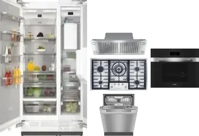 6 Piece Package Includes Refrigerator, Freezer, Cooktop, Wall Oven, Hood And Dishwasher