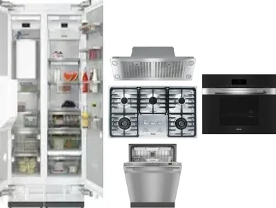 6 Piece Package Includes Refrigerator, Freezer, Cooktop, Wall Oven, Hood And Dishwasher