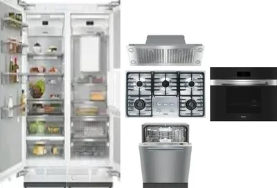 6 Piece Package Includes Refrigerator, Freezer, Cooktop, Wall Oven, Hood And Dishwasher