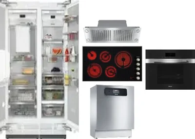 6 Piece Package Includes Refrigerator, Freezer, Cooktop, Wall Oven, Hood And Dishwasher