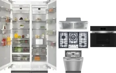 6 Piece Package Includes Refrigerator, Freezer, Cooktop, Wall Oven, Hood And Dishwasher