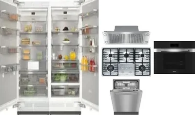 6 Piece Package Includes Refrigerator, Freezer, Cooktop, Wall Oven, Hood And Dishwasher
