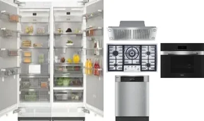 6 Piece Package Includes Refrigerator, Freezer, Cooktop, Wall Oven, Hood And Dishwasher