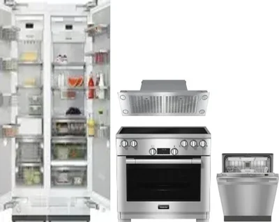 5 Piece Package Includes Refrigerator, Freezer, Range, Hood And Dishwasher