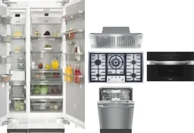 6 Piece Package Includes Refrigerator, Freezer, Cooktop, Wall Oven, Hood And Dishwasher