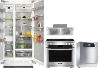 5 Piece Package Includes Refrigerator, Freezer, Range, Hood And Dishwasher