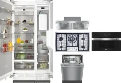 6 Piece Package Includes Refrigerator, Freezer, Cooktop, Wall Oven, Hood And Dishwasher