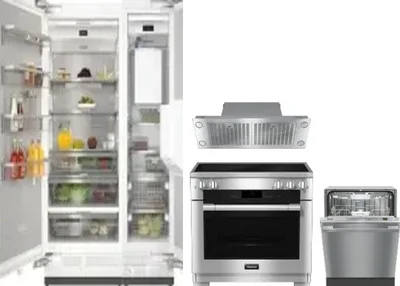 5 Piece Package Includes Refrigerator, Freezer, Range, Hood And Dishwasher
