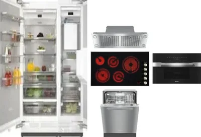6 Piece Package Includes Refrigerator, Freezer, Cooktop, Wall Oven, Hood And Dishwasher