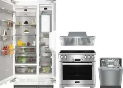 5 Piece Package Includes Refrigerator, Freezer, Range, Hood And Dishwasher