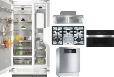 6 Piece Package Includes Refrigerator, Freezer, Cooktop, Wall Oven, Hood And Dishwasher