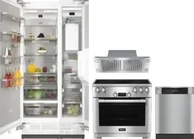 5 Piece Package Includes Refrigerator, Freezer, Range, Hood And Dishwasher