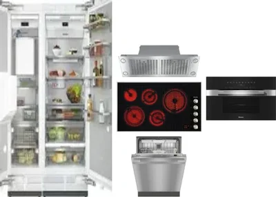 6 Piece Package Includes Refrigerator, Freezer, Cooktop, Wall Oven, Hood And Dishwasher