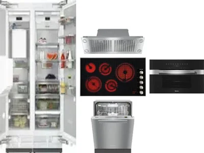 6 Piece Package Includes Refrigerator, Freezer, Cooktop, Wall Oven, Hood And Dishwasher