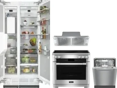 5 Piece Package Includes Refrigerator, Freezer, Range, Hood And Dishwasher