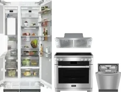 5 Piece Package Includes Refrigerator, Freezer, Range, Hood And Dishwasher