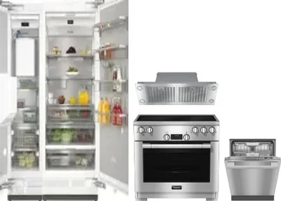5 Piece Package Includes Refrigerator, Freezer, Range, Hood And Dishwasher