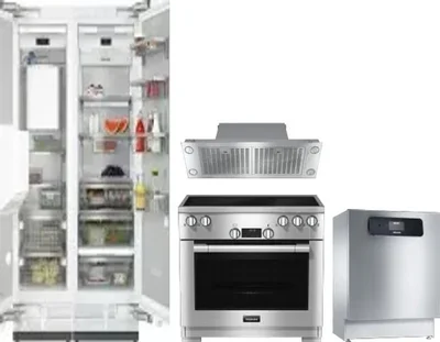 5 Piece Package Includes Refrigerator, Freezer, Range, Hood And Dishwasher