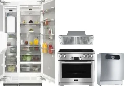 5 Piece Package Includes Refrigerator, Freezer, Range, Hood And Dishwasher