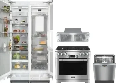 5 Piece Package Includes Refrigerator, Freezer, Range, Hood And Dishwasher