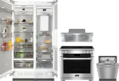 5 Piece Package Includes Refrigerator, Freezer, Range, Hood And Dishwasher